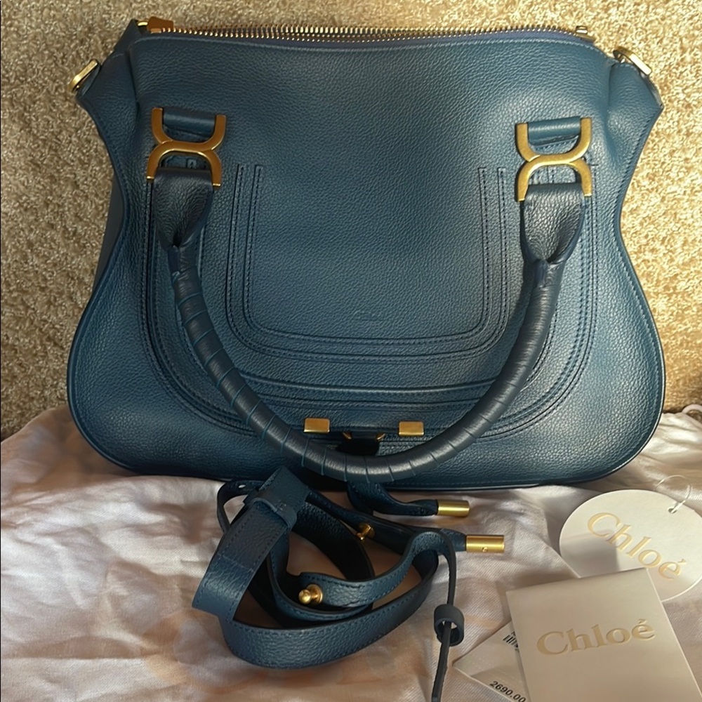 Chloe Blue Leather Handbag